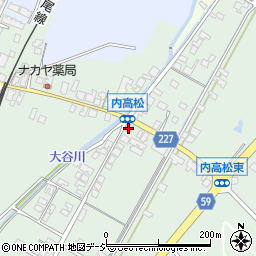 石川県かほく市内高松フ52周辺の地図