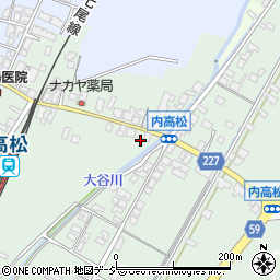 石川県かほく市内高松よ周辺の地図