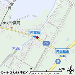 石川県かほく市内高松（ツ）周辺の地図