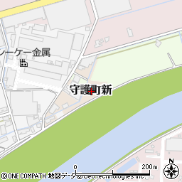 富山県高岡市守護町新周辺の地図