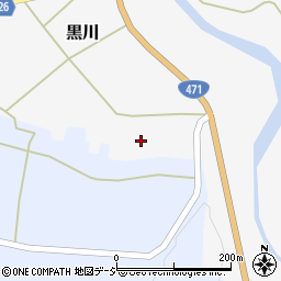 石川県かほく市黒川甲周辺の地図