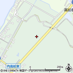 石川県かほく市内高松レ周辺の地図