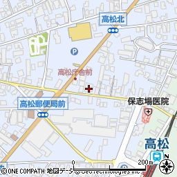 石川県かほく市高松井44周辺の地図