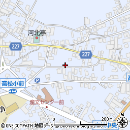 石川県かほく市高松ウ周辺の地図