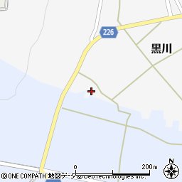 石川県かほく市黒川子周辺の地図