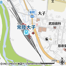 大子駅前駐車場周辺の地図