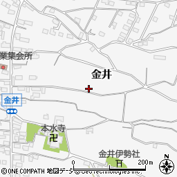 長野県中野市金井周辺の地図