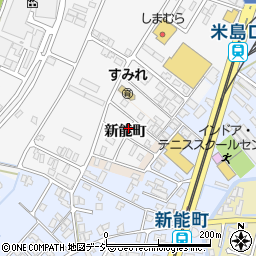 富山県高岡市新能町周辺の地図