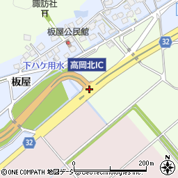 高岡北ＩＣ入口周辺の地図