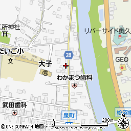 東京新聞常陸大子販売店周辺の地図