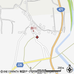 石川県かほく市黒川ヨ203周辺の地図