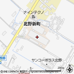 富山県滑川市北野新町周辺の地図