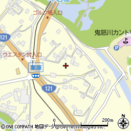 栃木県日光市栗原周辺の地図