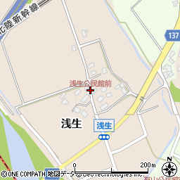浅生公民館前周辺の地図