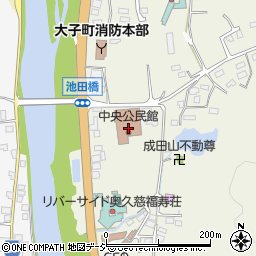 大子町役場　中央公民館周辺の地図