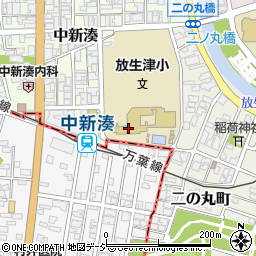 射水市立放生津小学校周辺の地図