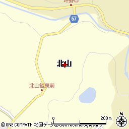 富山県魚津市北山周辺の地図