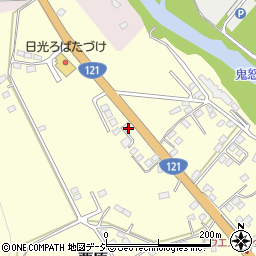 栃木県日光市栗原429周辺の地図