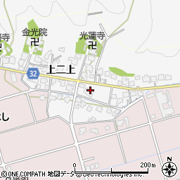 富山県高岡市上二上周辺の地図