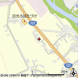 栃木県日光市栗原427-1周辺の地図