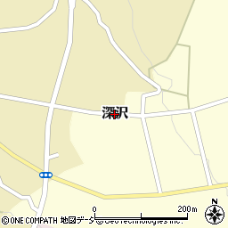 長野県中野市深沢周辺の地図