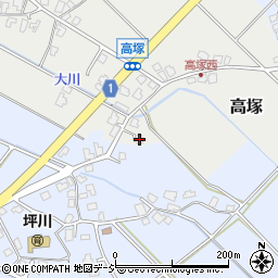 富山県滑川市高塚341周辺の地図