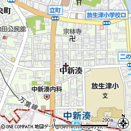 富山県射水市中新湊周辺の地図