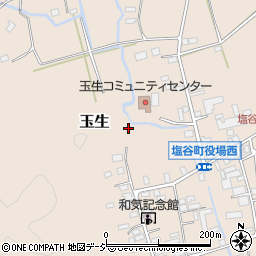 栃木県塩谷郡塩谷町玉生周辺の地図