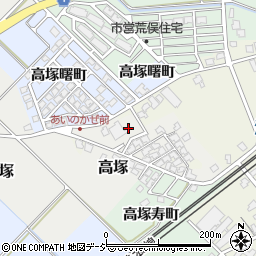 富山県滑川市高塚新市営住宅周辺の地図