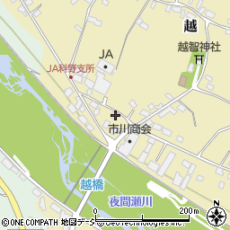 長野県中野市越1207周辺の地図