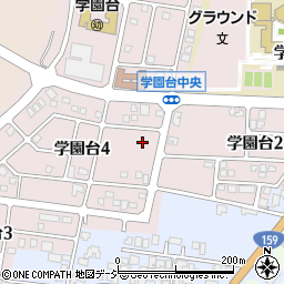 石川県かほく市学園台周辺の地図