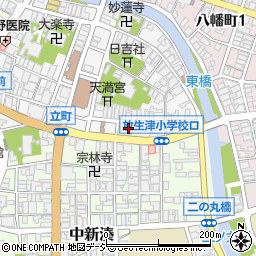立浪北日本新聞新湊東部販売店周辺の地図