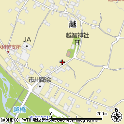 長野県中野市越1106-2周辺の地図