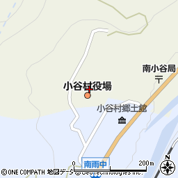 小谷村役場　公民館周辺の地図