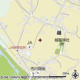 長野県中野市越周辺の地図