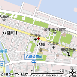 放生津八幡宮前周辺の地図