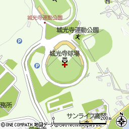 高岡市役所図書館・スポーツ施設　城光寺野球場周辺の地図