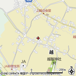 長野県中野市越884周辺の地図