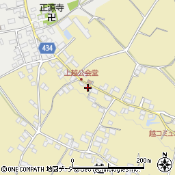 長野県中野市越861周辺の地図