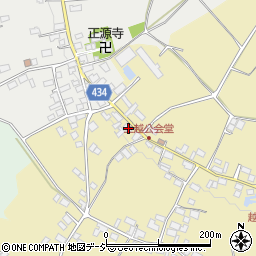 長野県中野市越822-1周辺の地図
