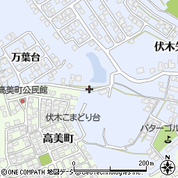 富山県高岡市伏木矢田万葉台周辺の地図