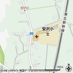 矢板市立安沢小学校周辺の地図
