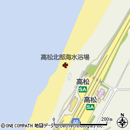 高松北部海水浴場周辺の地図