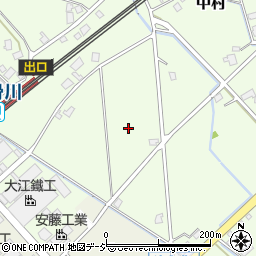 富山県滑川市中村周辺の地図