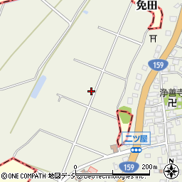 石川県かほく市二ツ屋む周辺の地図