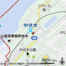 中伏木駅前周辺の地図