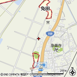 石川県かほく市二ツ屋ウ周辺の地図