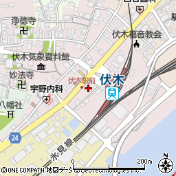 伏木駅前観光駐車場周辺の地図