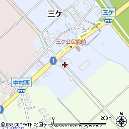 富山県滑川市三ケ周辺の地図