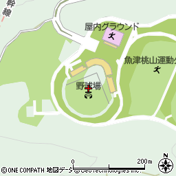 魚津桃山運動公園　野球場周辺の地図